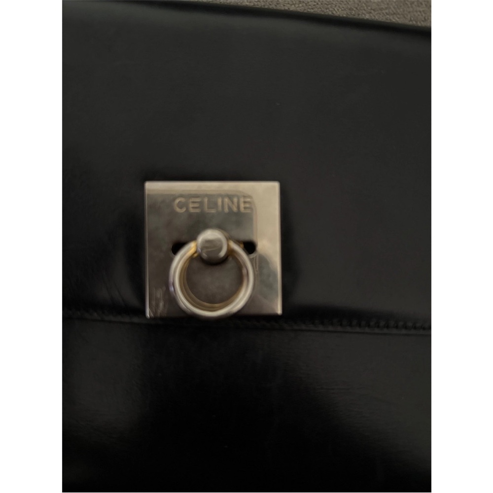 Celine Black Crossbody Bag with Elegant Silver Clasp - Picture 5 of 6
